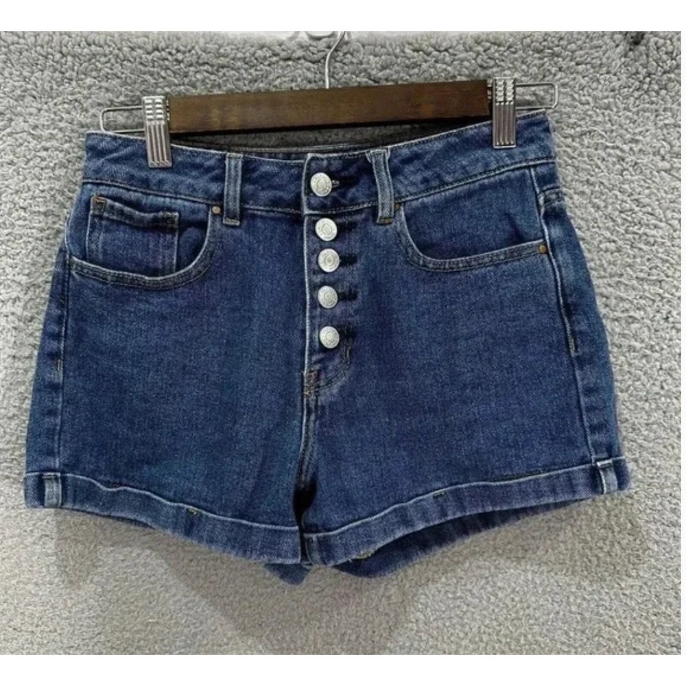 PacSun Shorts 24 Y2K‎ Mom High Rise Denim Button Fly Vintage 90s Festival Boho